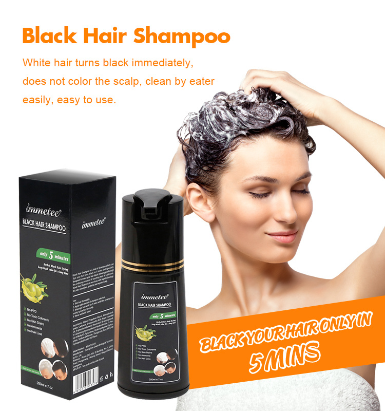 Instant Black Hair Shampoo VIP Fast Magic Hair Shampoo