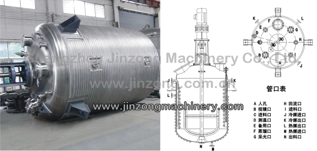 External Half Coil/Limpet Reactor 500L for Resin Synthesis, Polymerization