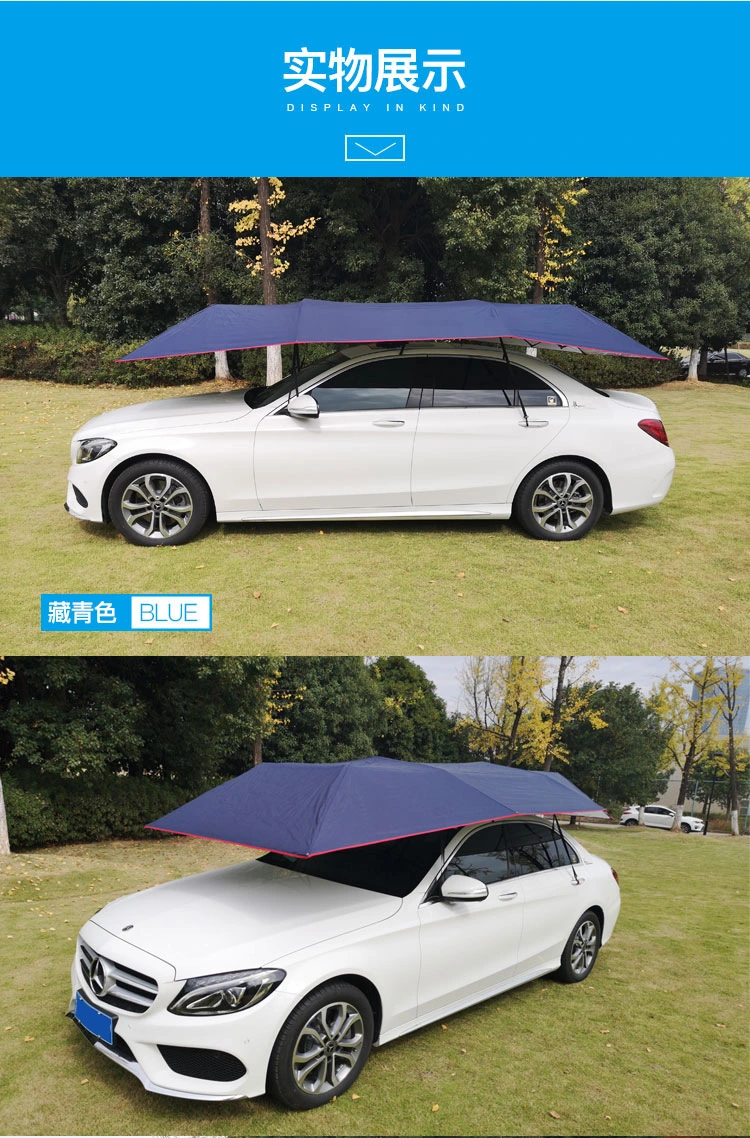 Car Tent Carport with Remote Control Folded Portable Automobile Protection Umbrella Sunproof Car Cover