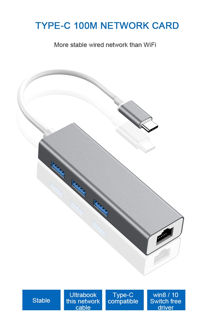 4 in 1 USB-C Hub Type-C Multiport Card Reader Adapter 4K HDMI for Notebook with Power Adapter USB Hub High Speed for PC Computer