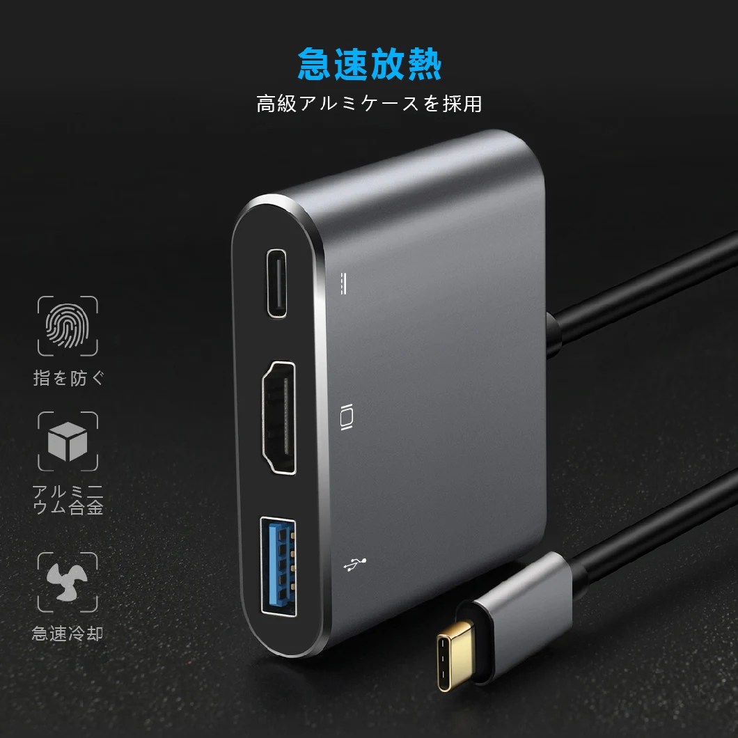 Multiple USB C to HDMI+USB3.0+Pd Hub with Pd 87W Fast Charging