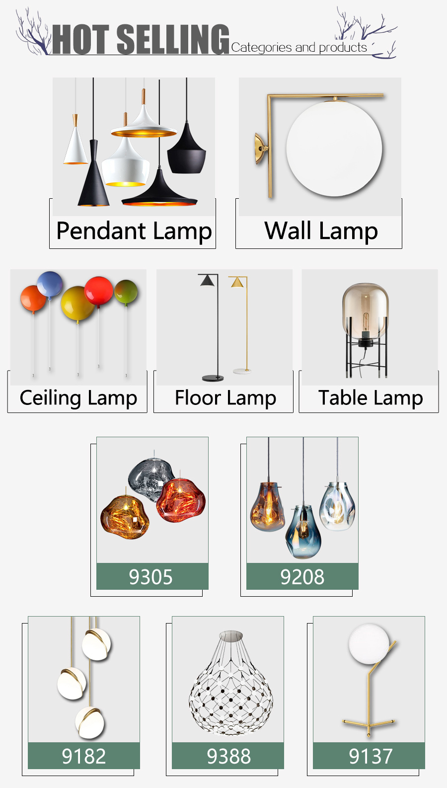 Hot Sale Tomdioxn Glass Acrylic Material E27 Modern Pendant Hanging Lamp