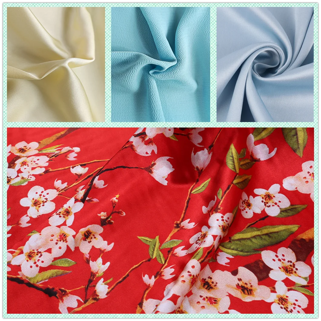 High Quality Sea-Island Fabric Printed Composite Silk Like Fabric for Women's Shirt Skirt Dress and Sleepwear