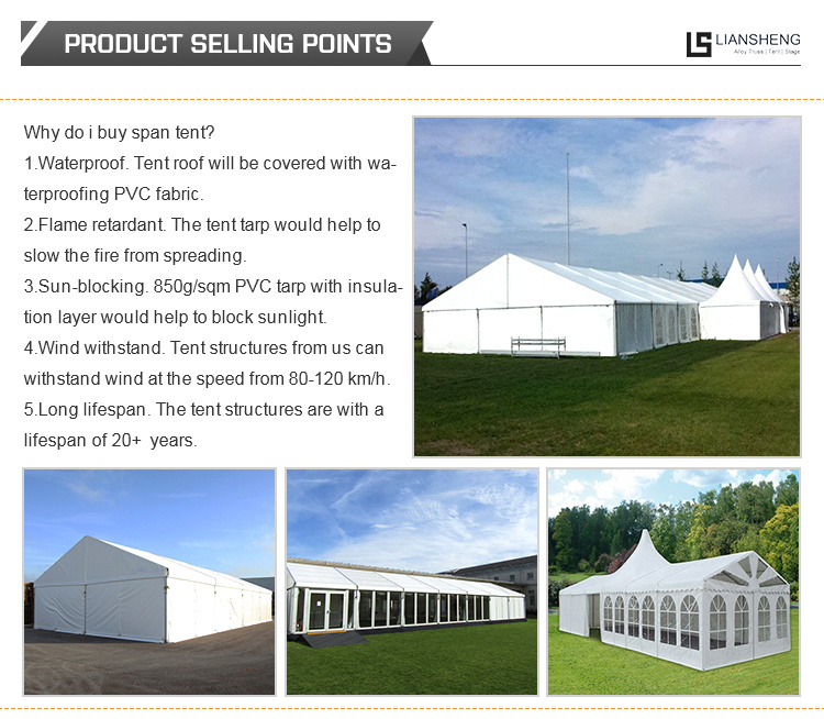 Outdoor White Big Marquee Event Canopy Storage Wedding Party Gazebo Church Tent