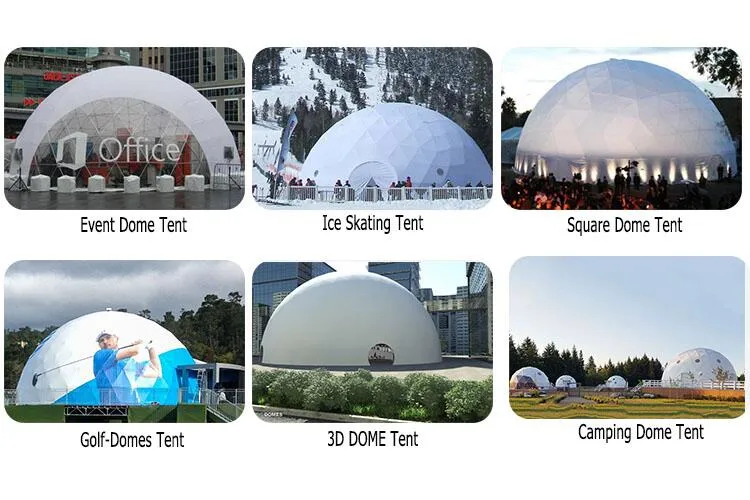 6m Customized Eco Glamping Tents Event Dome Tents