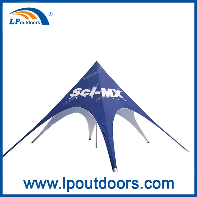 Dia8m Blue Waterproof PVC Star Shade Tent for Outdoor Beach