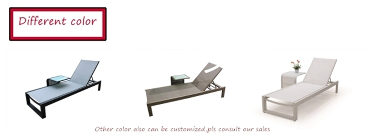 Modern Sun Pool Lounge Chairs Furniture with Ottoman Outdoor Garden Leisure Chaise Lounge