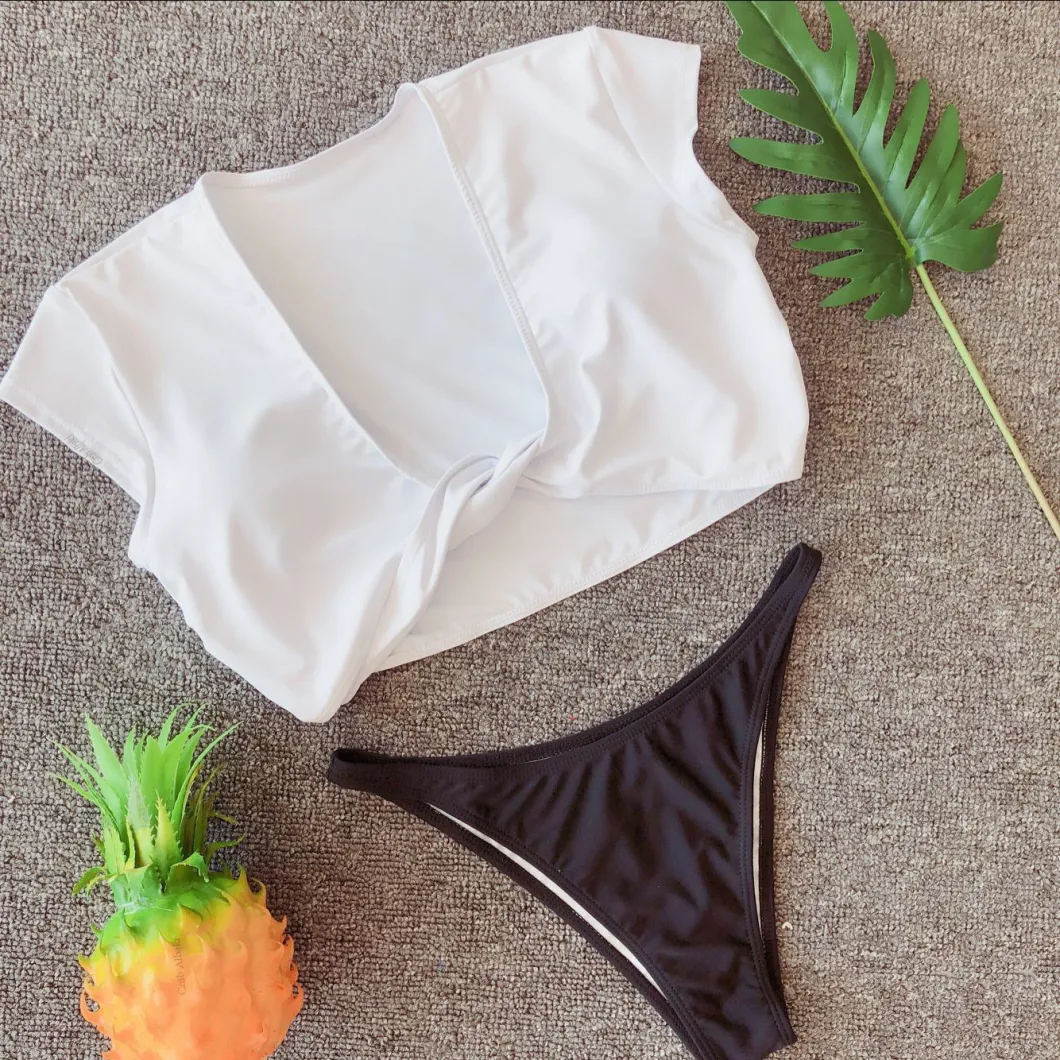 Brazilian Knot Set High Waist 2 Piece Cute Bathing Suit Swim Wear Swimsuits Tankini