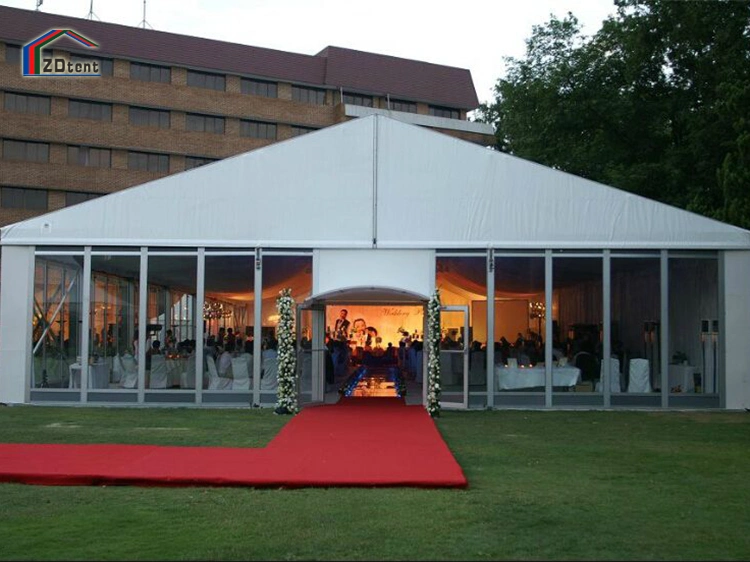 Wind Resistant White Wedding Party Tent Banquet Event Clear Span Tent Outdoor