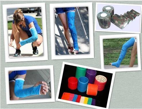 Medical Polymer Materials Colored Elastic Cohesive Polymer Bandage