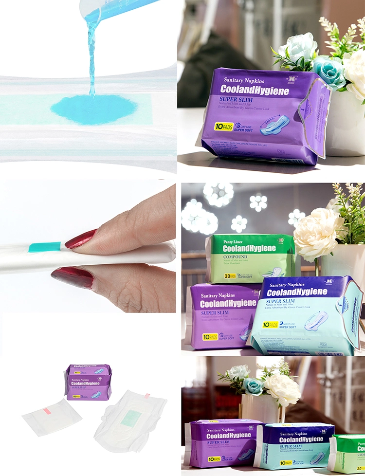 Night Use Infused Sanitary Negative Ion Napkin Natural Hygiene Products Women Pads Feminine
