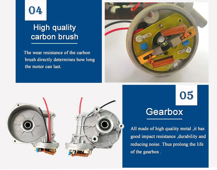 12V 24V DC Gear Reduction Electric Motor for Automatic Gate Opener