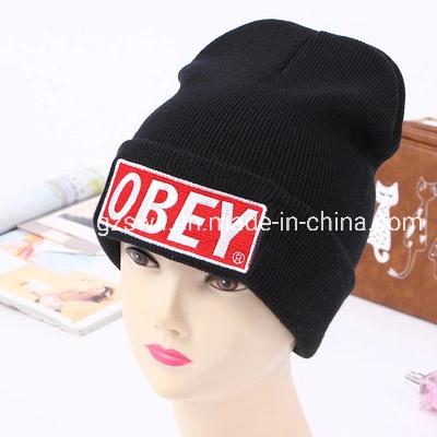 Fashion Thick Exhibition Decoration Acrylic Fabric Promotion Knitted Beanies