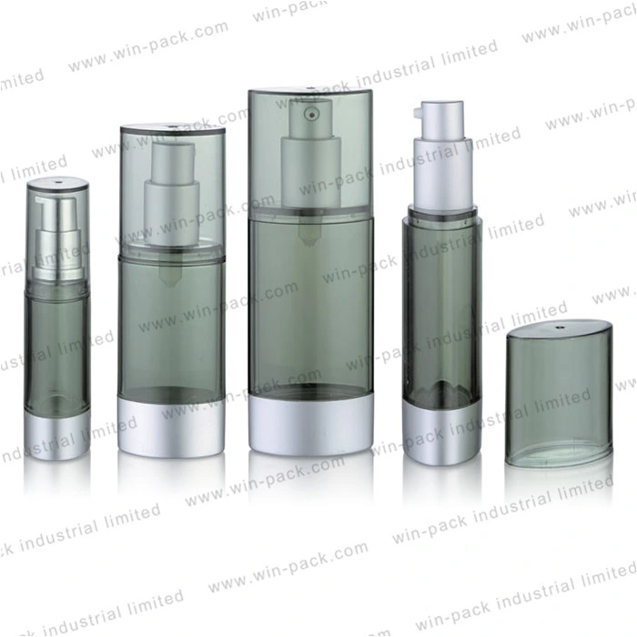 Luxury Transparent Green Color Acrylic Cosmetic Packaging Plastic Airless Bottle 10ml 15ml 25ml 40m