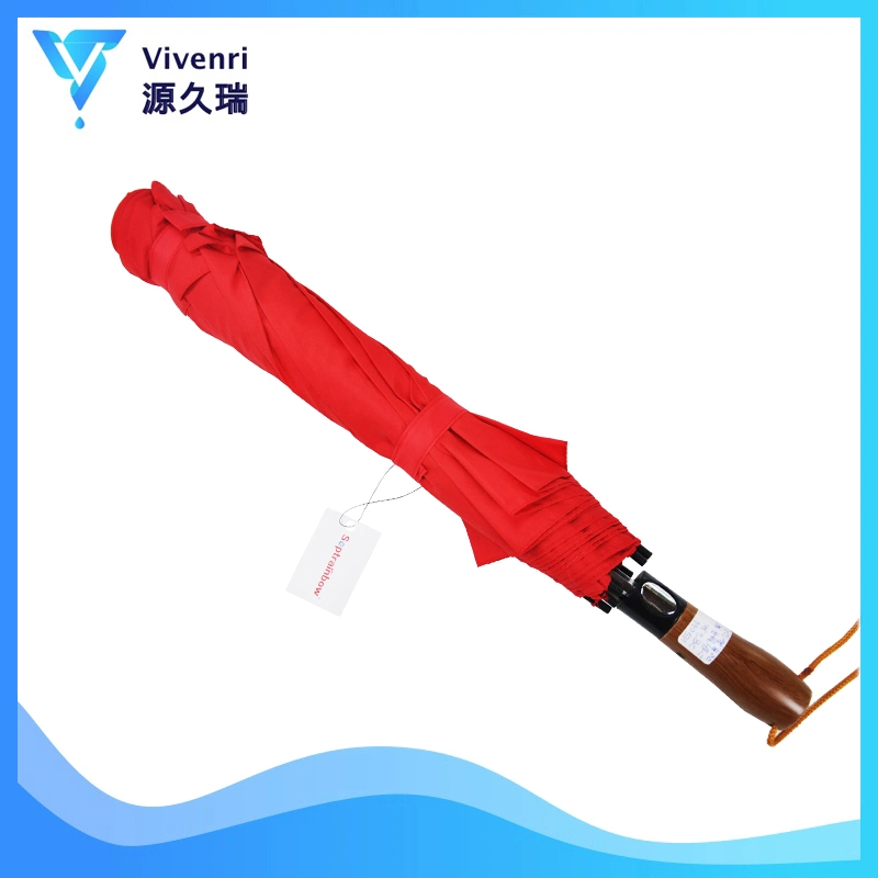 3 Folding Umbrella Red Large Windproof Folding Umbrella 60 Golf Umbrella Sun Rain Outdoor Umbrella