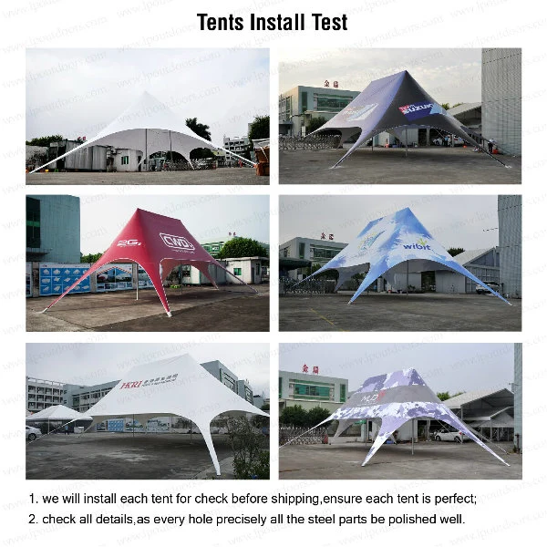 Double Peaks Aluminum Outdoor Star Beach Tent for Advertising