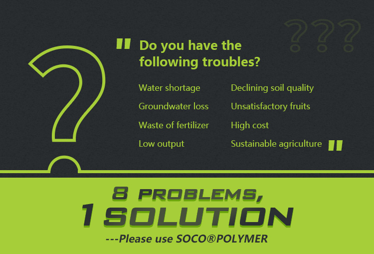 Soco Polymer Biodegradable Super Absorbent Polymer for Vegetable Gardening