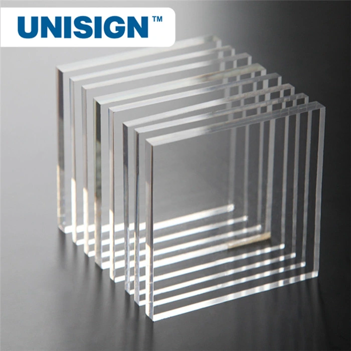 Unisign Thickness 2-12mm Size 1220*2440mm Clear Acrylic Sheet Organic Glass for Decoration