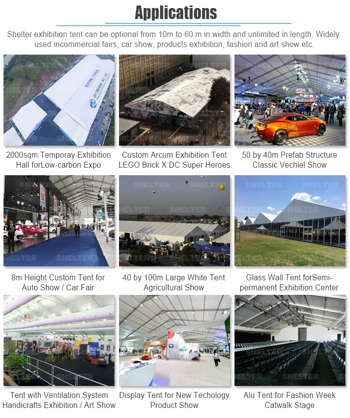 10X30 Tent Capacity 350 Person Transparent PVC Aluminum Frame Tent Exhibition Canopy