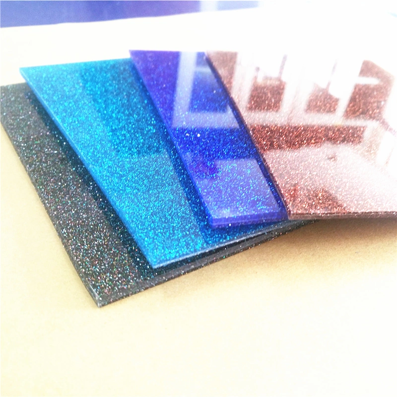 High Quality Colorful Glitter Cast Acrylic Plastic Sheet Perspex Sheet Plexiglass Cut Size