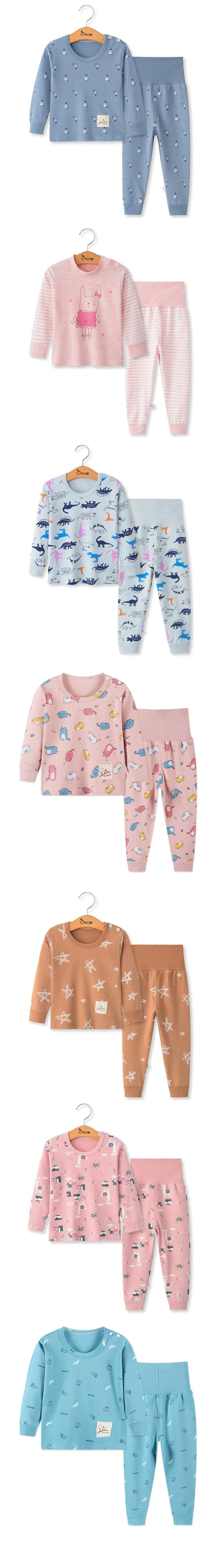 Little Boys Girls Snug-Fit Pajamas Winter Long Sleeve Sets Pjs Kids Clothes