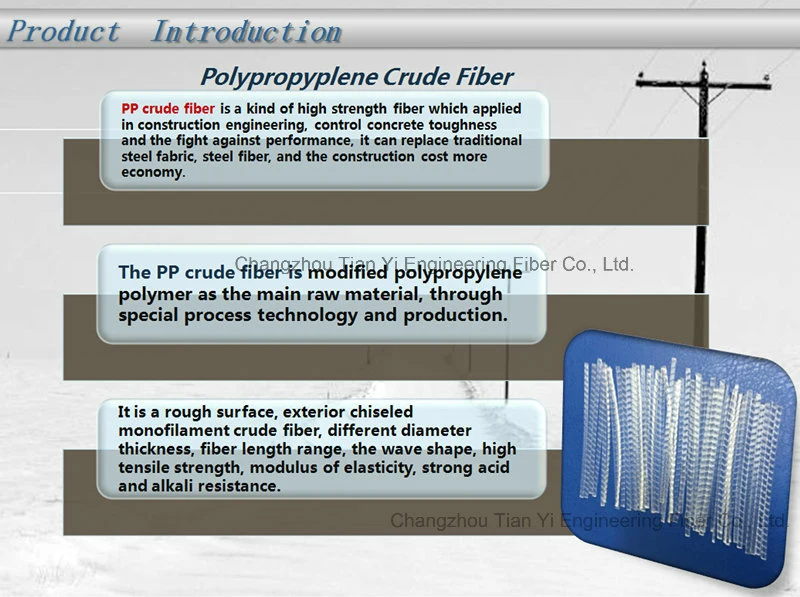 High Hardness, Toughness and Strong Polypropylene Fiber Micro Fiber Used in Bridge
