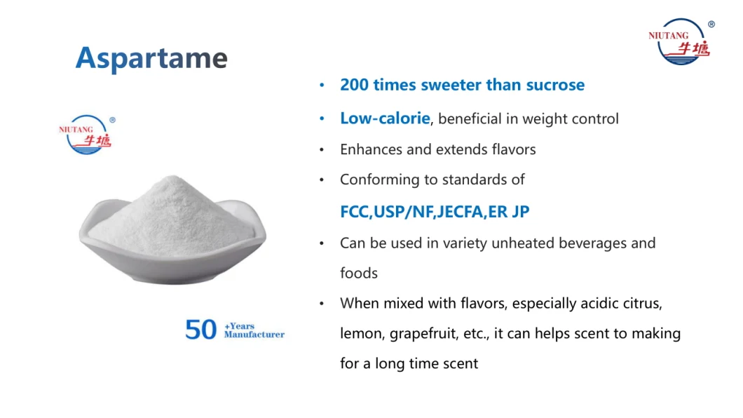 Food Ingredients Sweeteners Bulk Price Aspartame Sugar Food Grade
