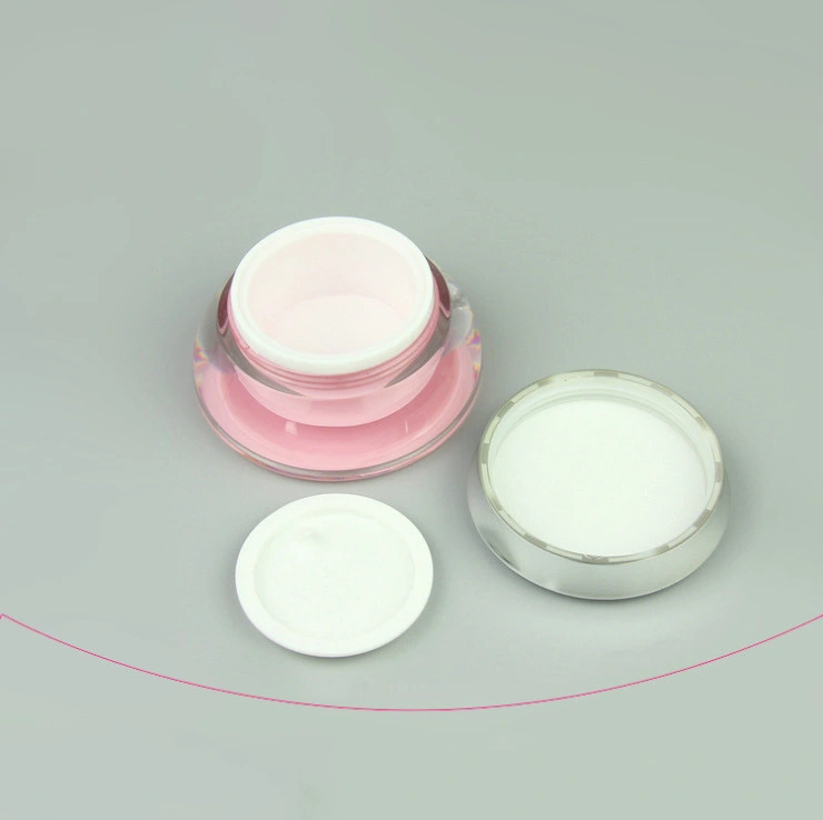 15g 30g Lotion Packaging Double Wall Pink Acrylic Cream Jar