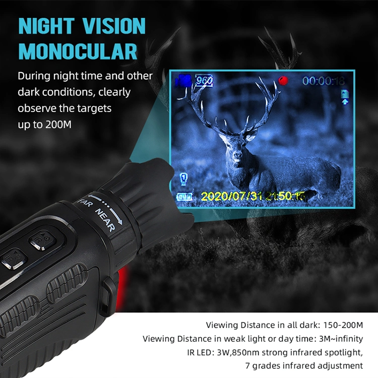 Laser Ranging Night Vision Digital Magnification4X Monocular Night Vision Glasses