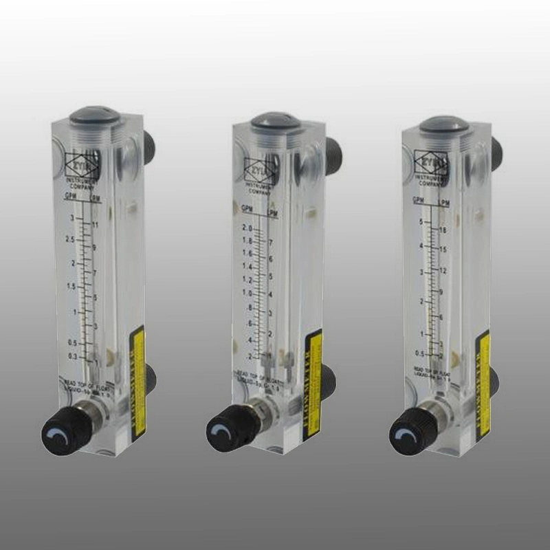 Acrylic Panel Water Air Rotameter Flowmeter with Regulator