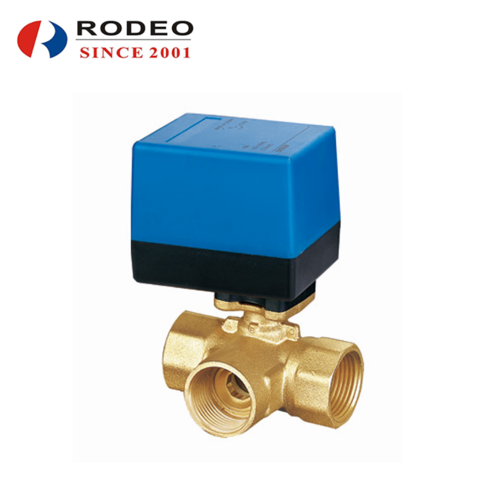 Brass Three Way Electric Valve for Heating System