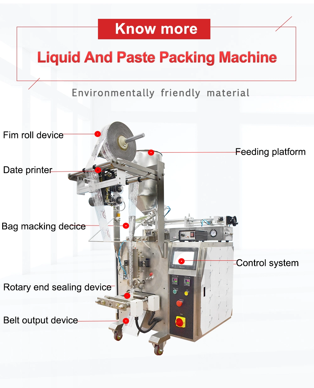 Bg Automatic Packing Machine with Pneumatic Pump for Ketchup High Quality Food and Beverage Packing Machine