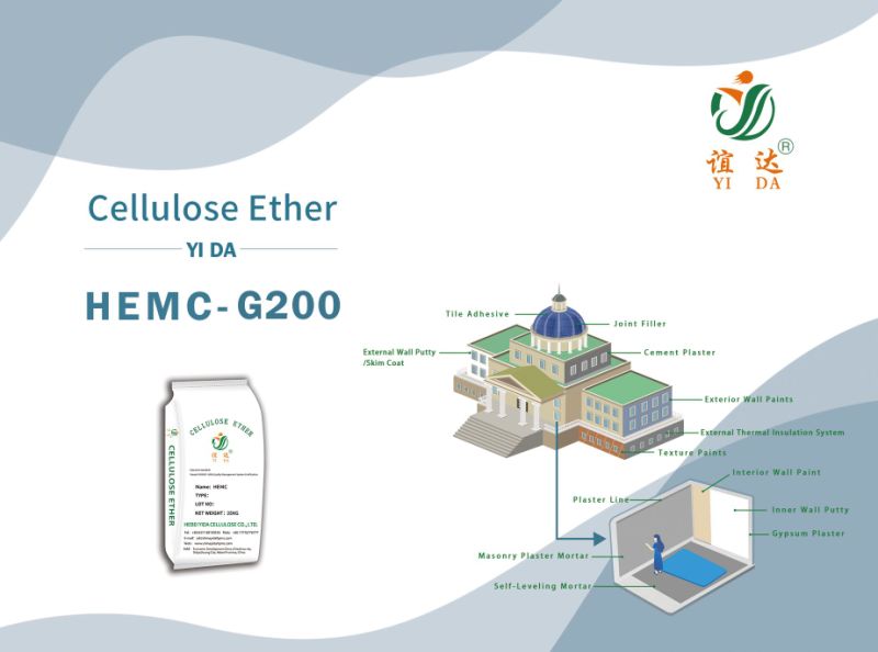 Hydroxyethyl Methyl Cellulose Ether Hemc for Tile Adhesive with Long Open Time