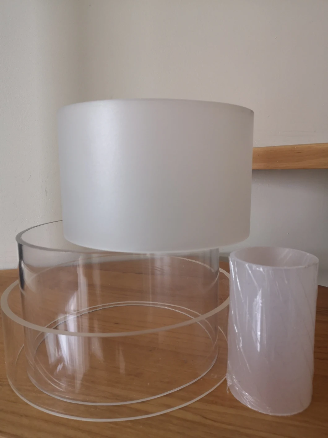 Manufacturer Light Plastic Large Diameter 400mm Acrylic Transparent Plexi Glass Tube for Algae Culture
