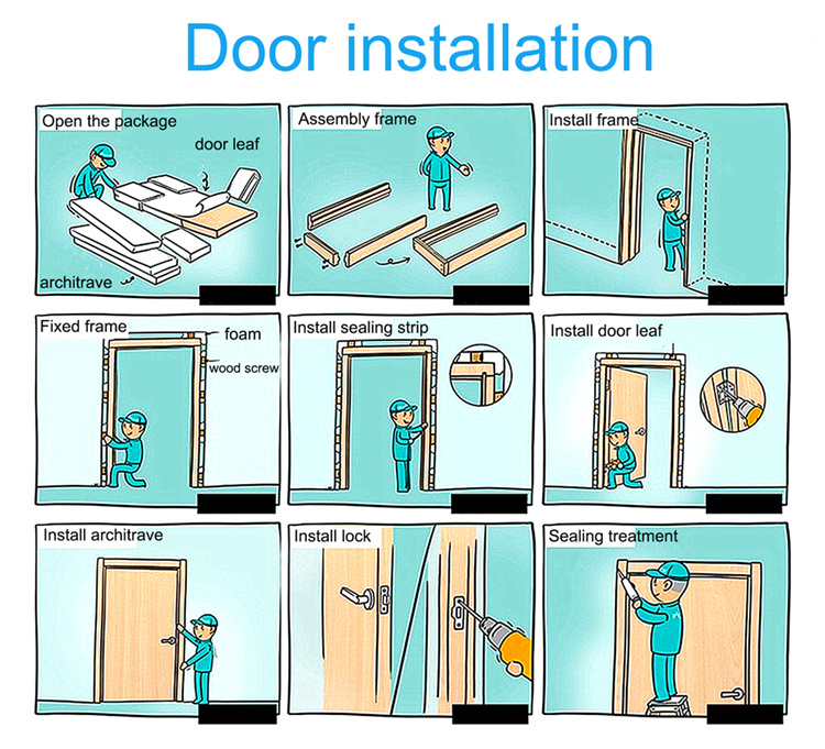 Interior Use Composite Solid Wood Doors Bedroom Use Wood Door