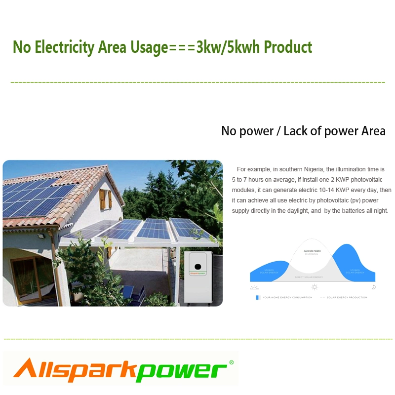 Continuous Power Supply 3000W Solar Power Systems 4800kwh Capacity Battery Solar Power System for Home