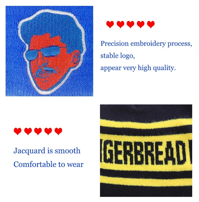 Custom Acrylic Football Sport Beanie Knitted Cap