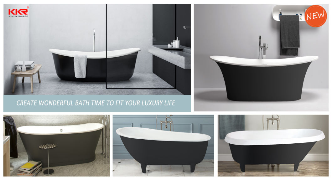 Man-Made Stone Bathtub, Acrylic Stone Bathroom Freestanding Bath Tub