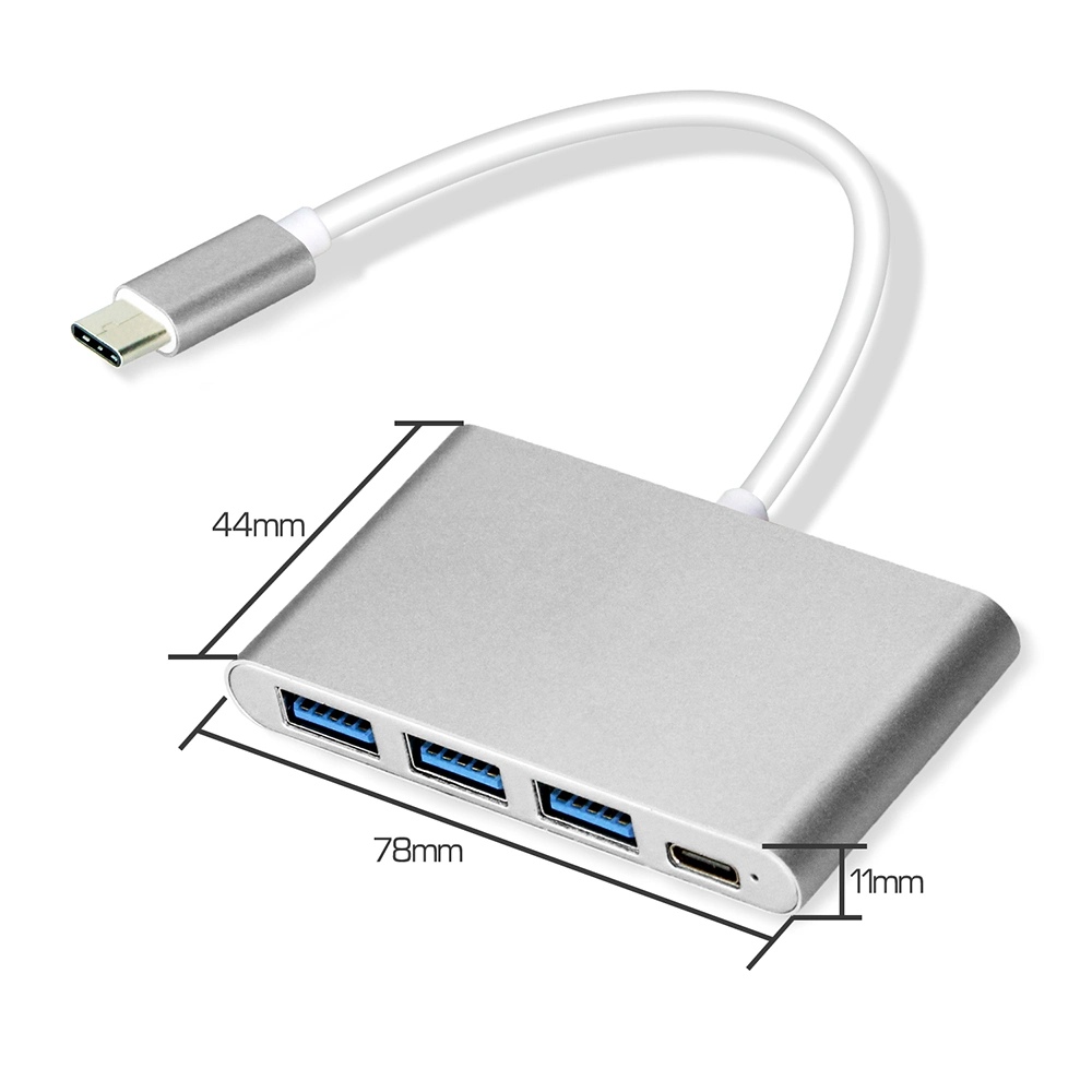 USB 3.1 Type-C to 3*USB 3.0 with Type-C Female Cable Adapter Hub