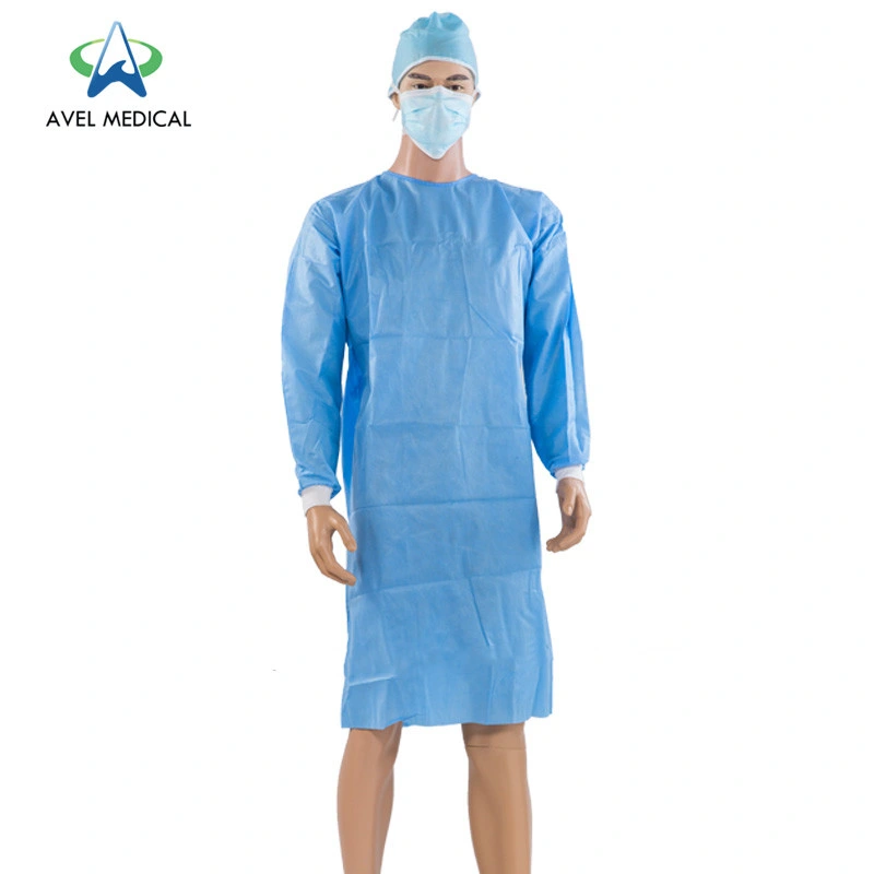 Non Woven SMS Scrub Gown Hospital Gown/Surigcal Gown/Surgeon Gown