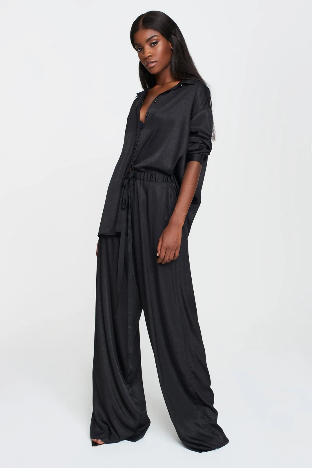 New Apparel Suit Women Fashion Clothing Oversized Satin Pajamas
