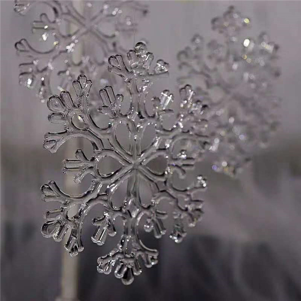 Christmas Decoration Crystal Snow, Wedding Decoration Clear Acrylic Snowflake