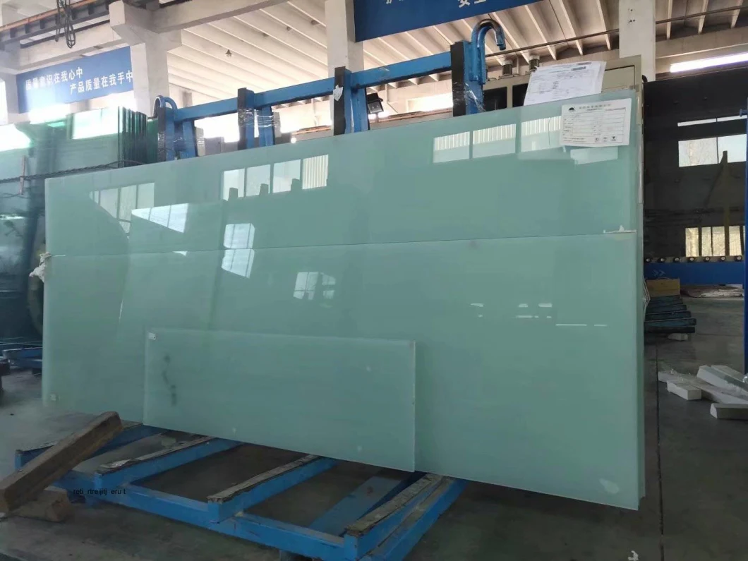 Milky White, Blue, White, Green, Black Toughened Laminated Glass Thickness 6.38-42.56 mm for Construction
