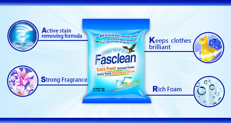 Highly Active Formula Fasclean Extra Power Detergent Powder, Laundry Powder, Washing Powder