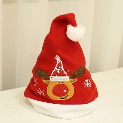Xmas Wholesale Cartoon Plush Christmas Children Hat Baby/Kids/Adult Small Mini Cap Santa Claus Hat