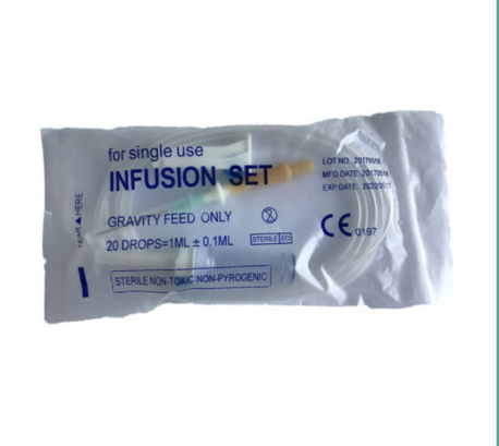 Disposable Medical Producets Insusion Set with Double Metal Spike Sterile Non Toxic Pyrogen Free Non Hemolytic