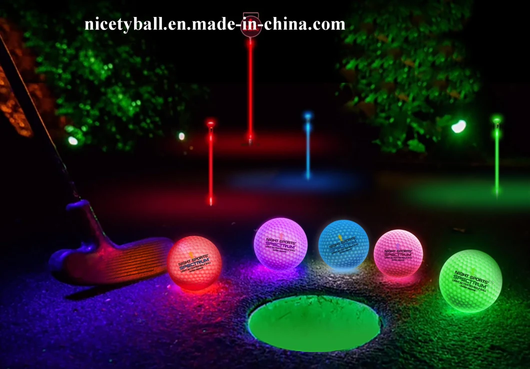 Glowing in Dark Clubhouse Entertainment LED Night Golf Putting Set