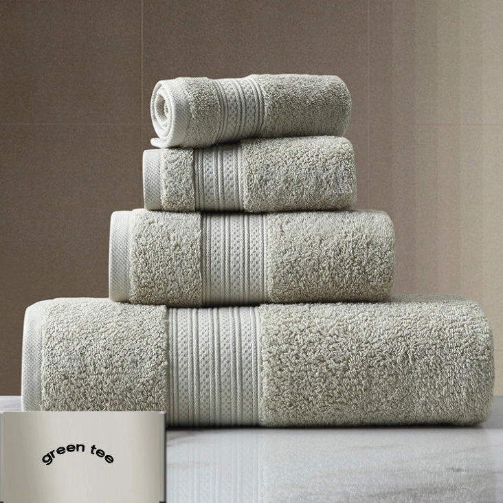 Wholesale Custom Colors Luxury Platinum Satin 100% Cotton Bath Set Towel