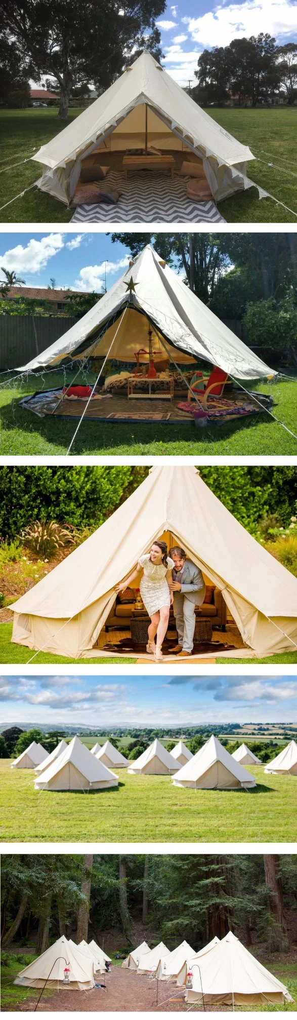 Whole Sale Camping Outdoor Glamping Event Beach Bell Tent