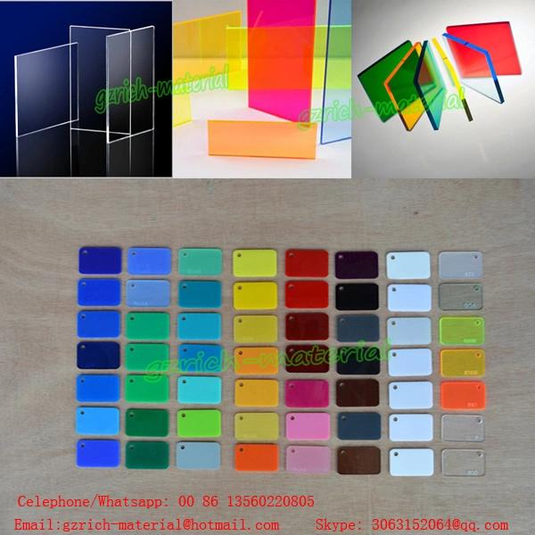 Translucent Color Plastic Acrylic Sheet Cast PMMA Perspex Sheet